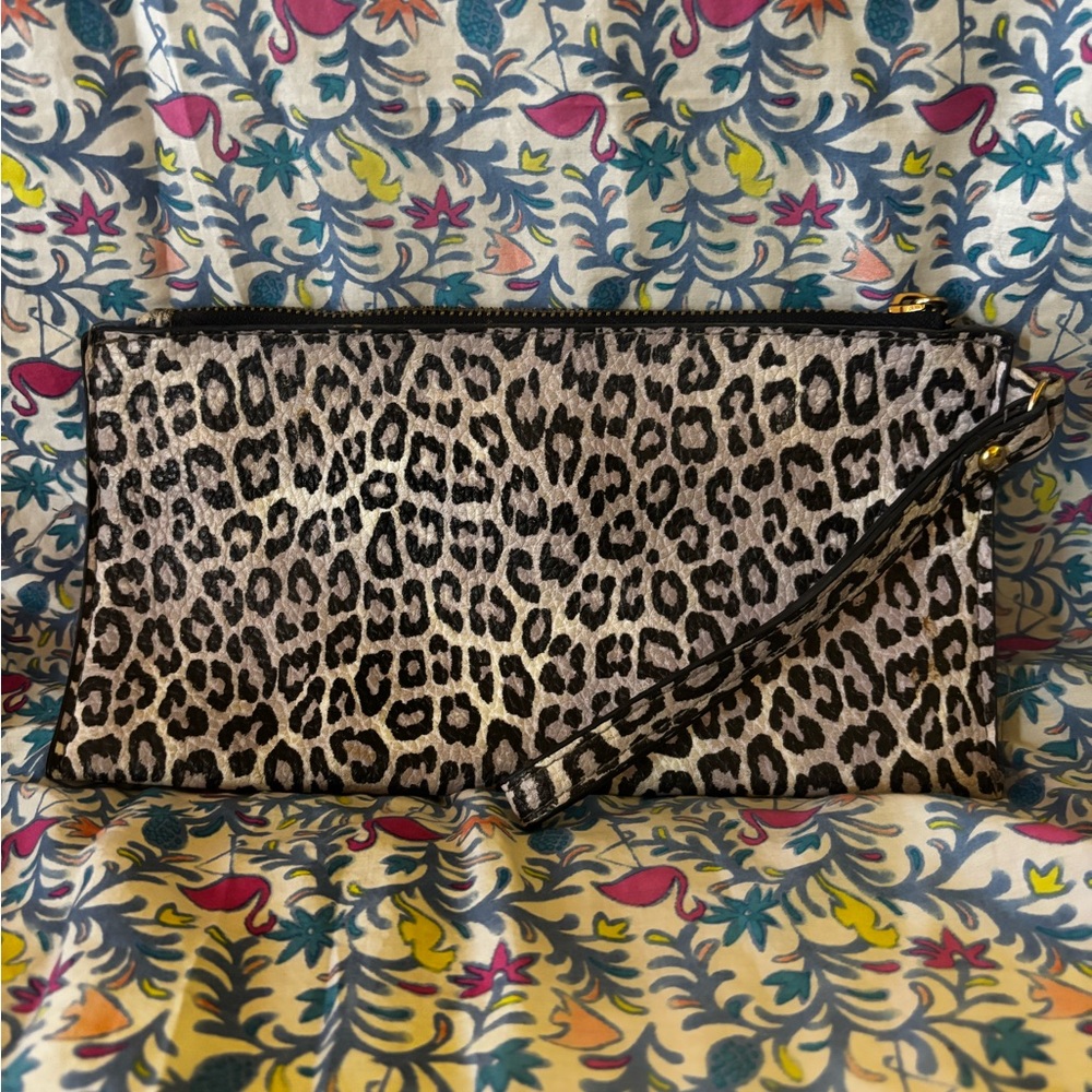 Leopard Print Clutch Bag